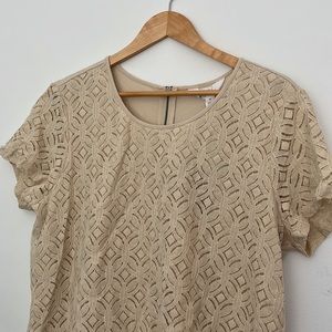 Romantic Crochet Front Top XXL Off-White/Cream Market & Spruce NWOT